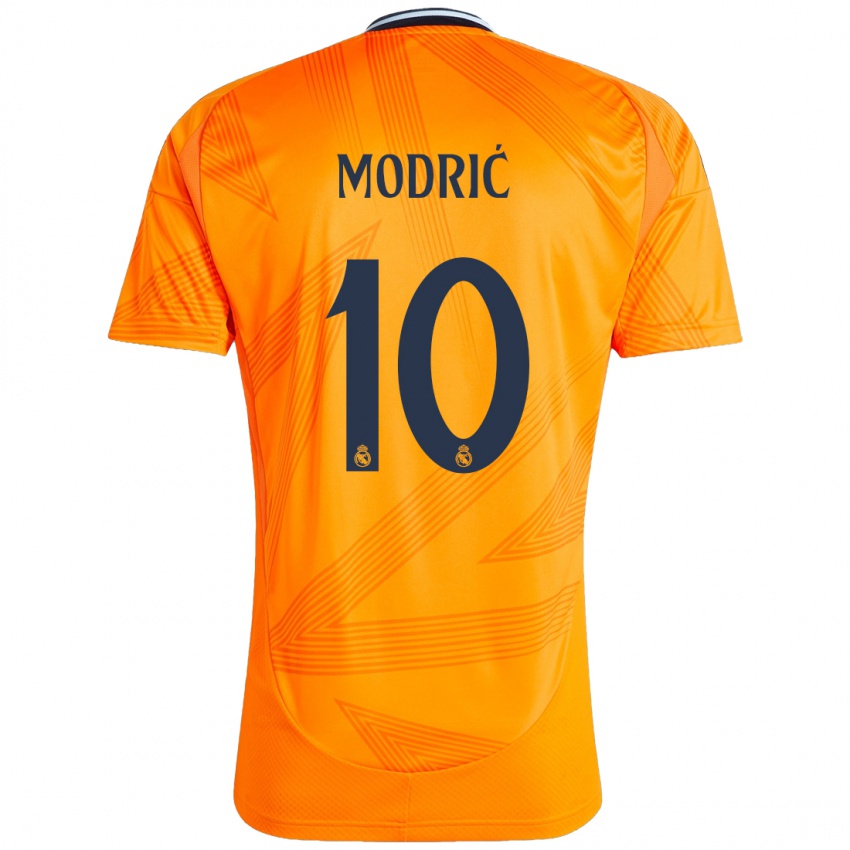 Női Luka Modric #10 Narancs Idegenbeli Jersey 2024/25 Mez Póló Ing