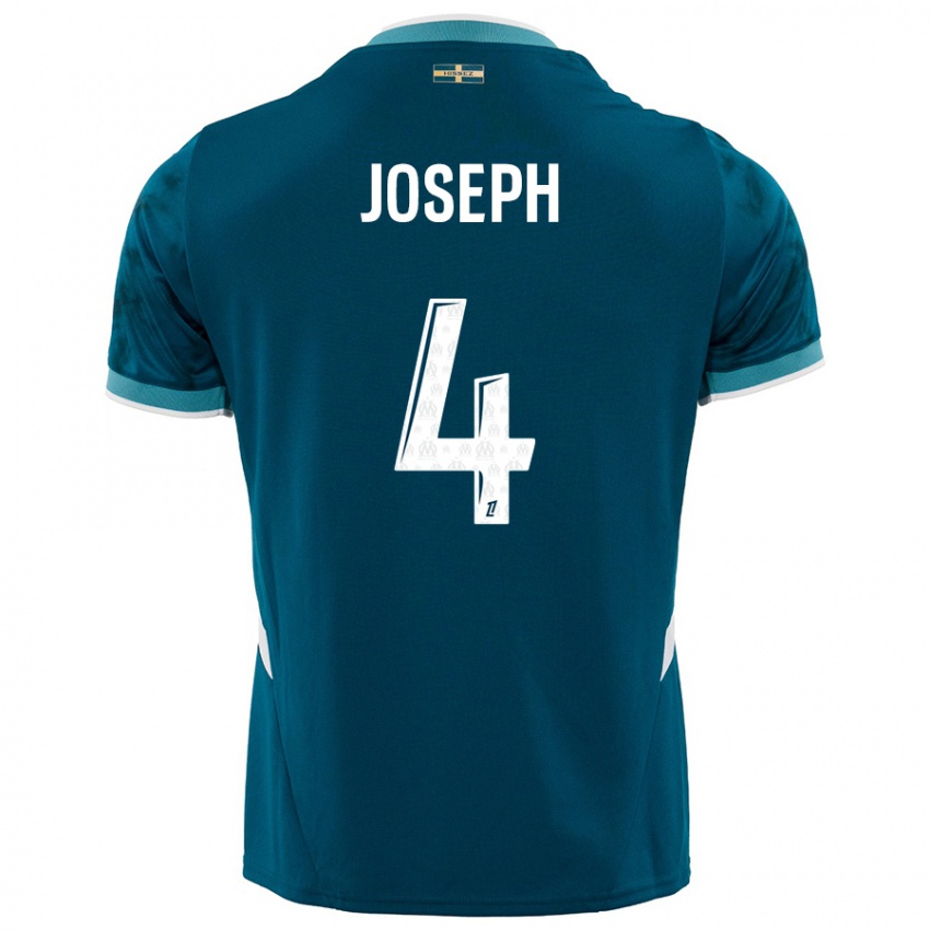 Női Tabita Joseph #4 Türkizkék Idegenbeli Jersey 2024/25 Mez Póló Ing