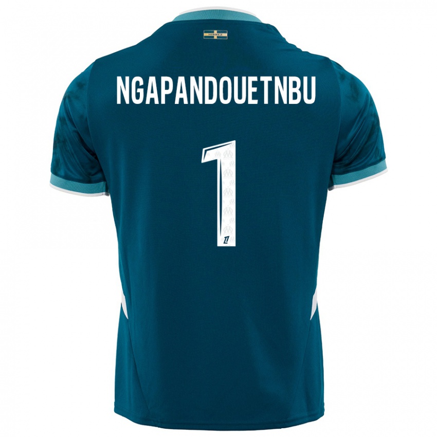 Női Simon Ngapandouetnbu #1 Türkizkék Idegenbeli Jersey 2024/25 Mez Póló Ing