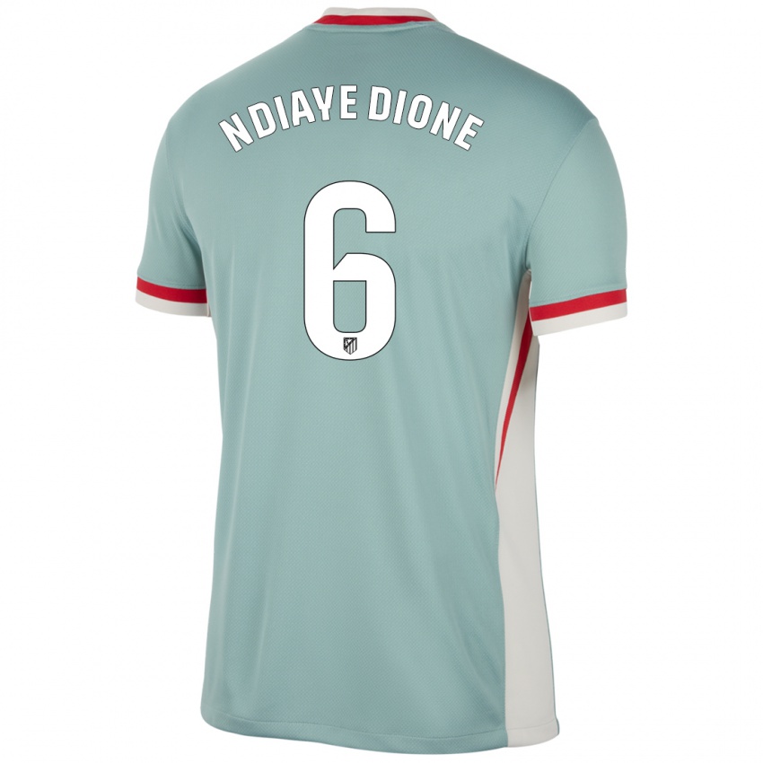 Női Assane Ndiaye Dione #6 Világos Bézs Kék Idegenbeli Jersey 2024/25 Mez Póló Ing