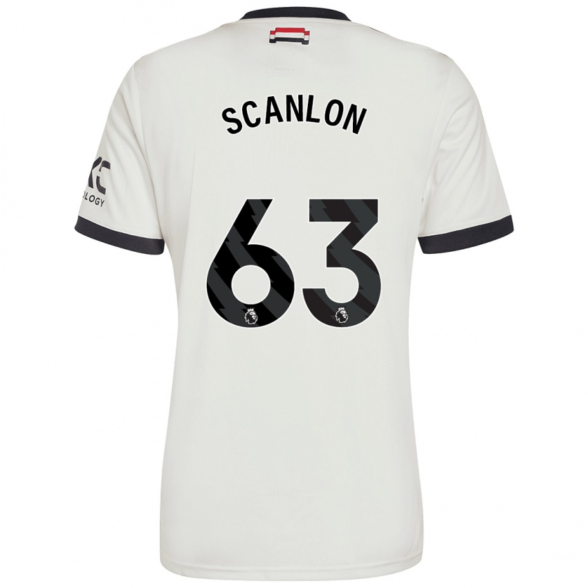 Női James Scanlon #63 Törtfehér Harmadik Számú Jersey 2024/25 Mez Póló Ing