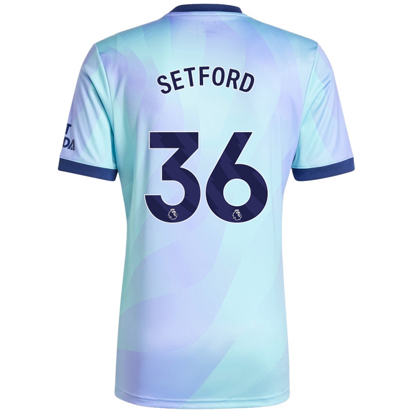 Női Tommy Setford #36 Aqua Harmadik Számú Jersey 2024/25 Mez Póló Ing