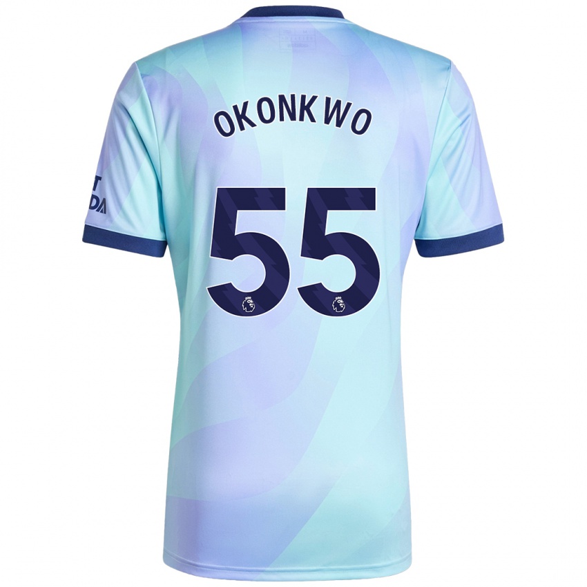 Női Brian Okonkwo #55 Aqua Harmadik Számú Jersey 2024/25 Mez Póló Ing