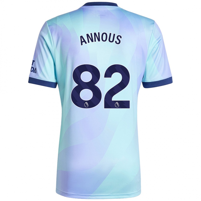 Női Andre Annous #82 Aqua Harmadik Számú Jersey 2024/25 Mez Póló Ing