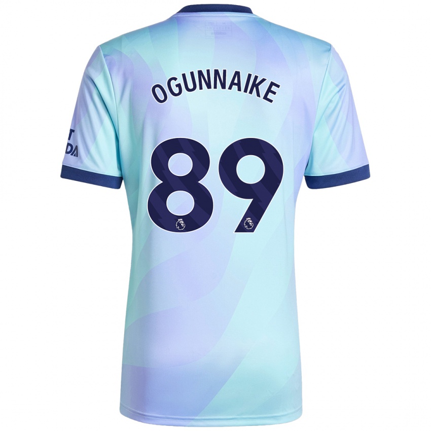 Női Josh Ogunnaike #89 Aqua Harmadik Számú Jersey 2024/25 Mez Póló Ing