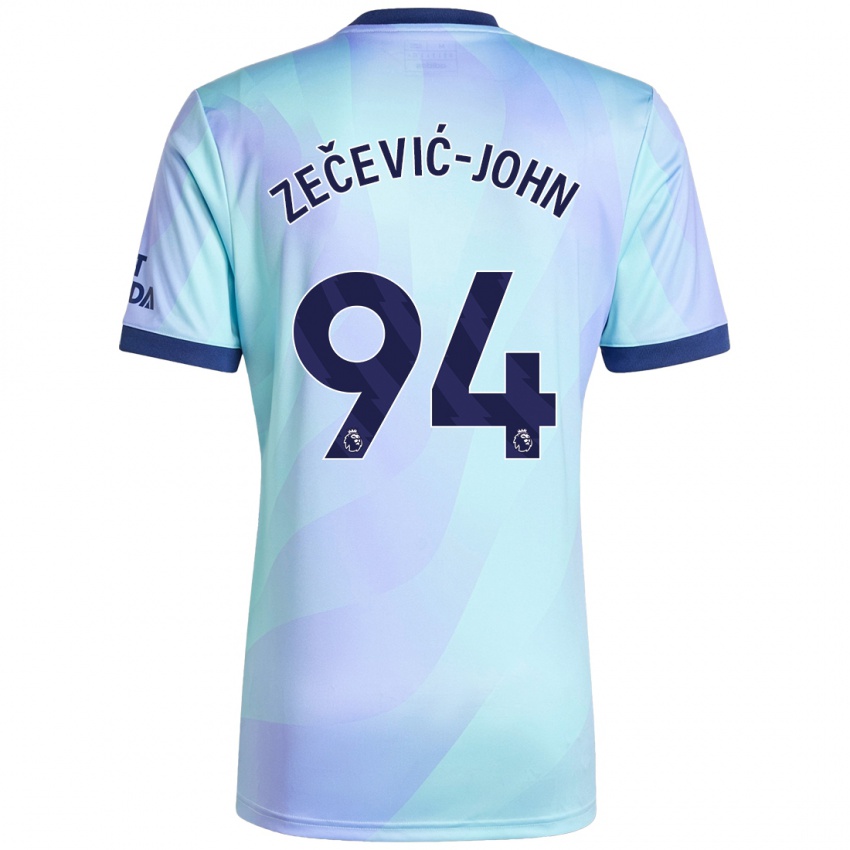 Női Louis Zečević-John #94 Aqua Harmadik Számú Jersey 2024/25 Mez Póló Ing