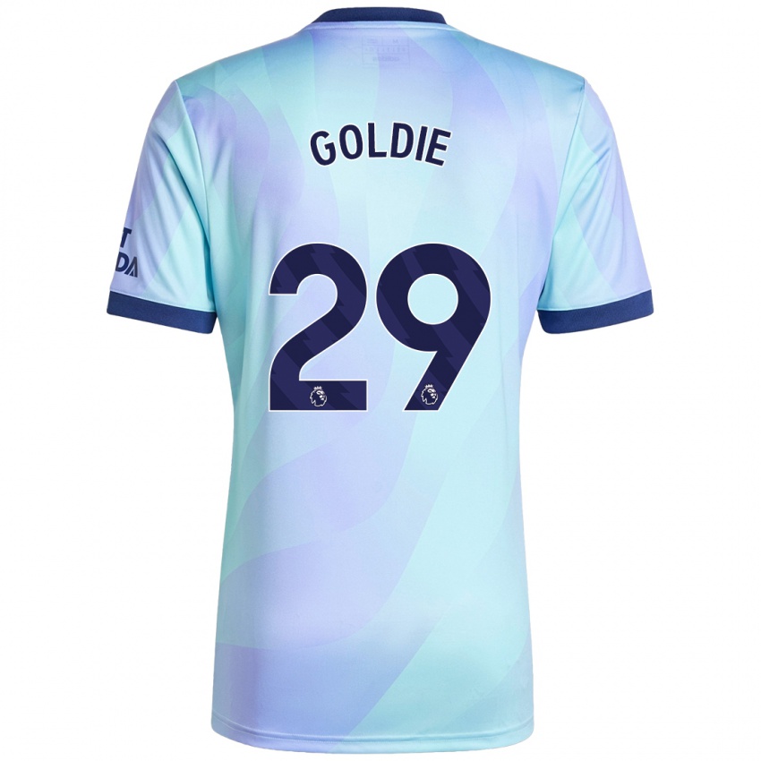 Női Teyah Goldie #29 Aqua Harmadik Számú Jersey 2024/25 Mez Póló Ing