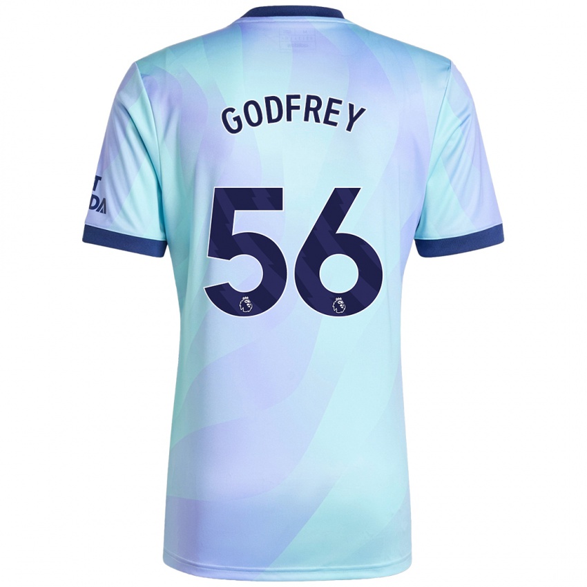 Női Freya Godfrey #56 Aqua Harmadik Számú Jersey 2024/25 Mez Póló Ing