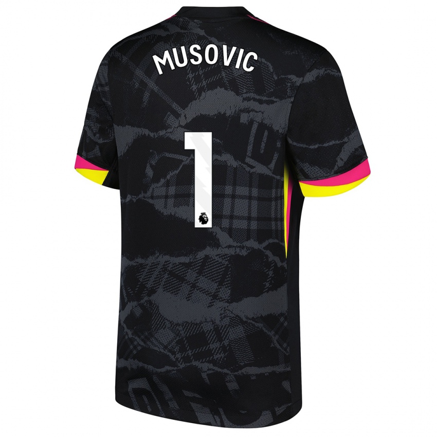 Női Zećira Mušović #1 Fekete Rózsaszín Harmadik Számú Jersey 2024/25 Mez Póló Ing