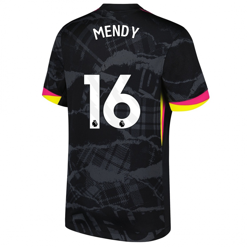 Női Edouard Mendy #16 Fekete Rózsaszín Harmadik Számú Jersey 2024/25 Mez Póló Ing