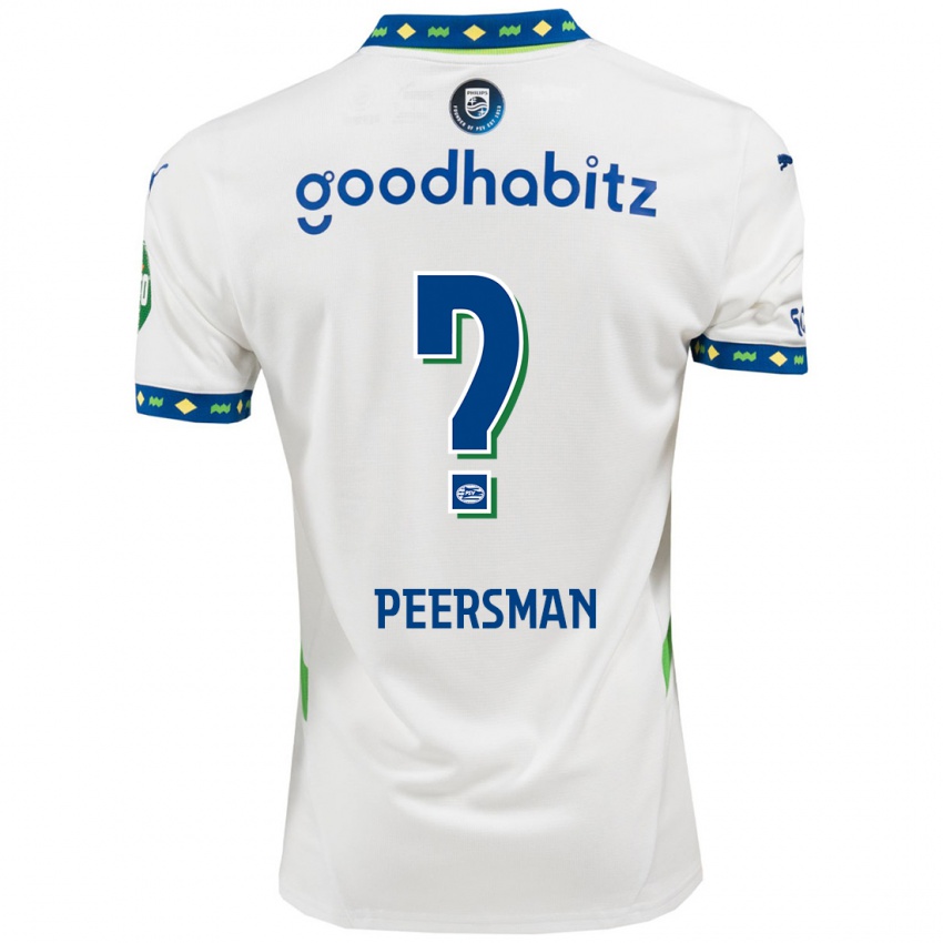 Női Kjell Peersman #0 Fehér Sötétkék Harmadik Számú Jersey 2024/25 Mez Póló Ing