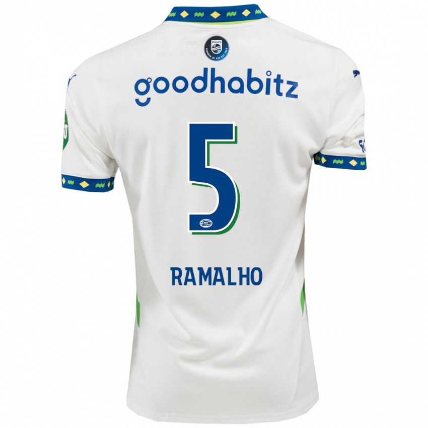 Női André Ramalho #5 Fehér Sötétkék Harmadik Számú Jersey 2024/25 Mez Póló Ing