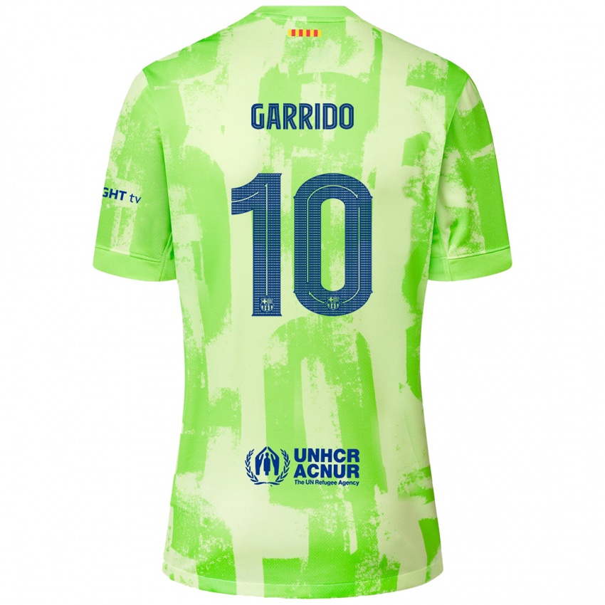 Női Aleix Garrido #10 Mész Harmadik Számú Jersey 2024/25 Mez Póló Ing