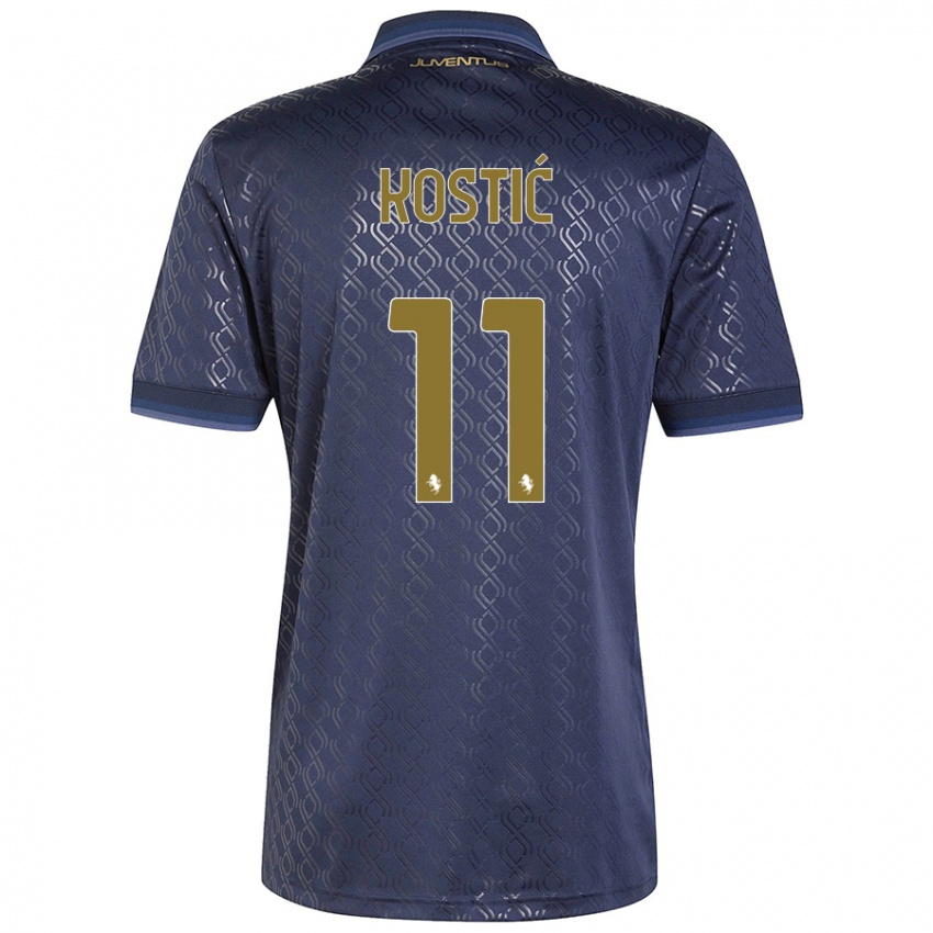 Női Filip Kostic #11 Sötétkék Harmadik Számú Jersey 2024/25 Mez Póló Ing