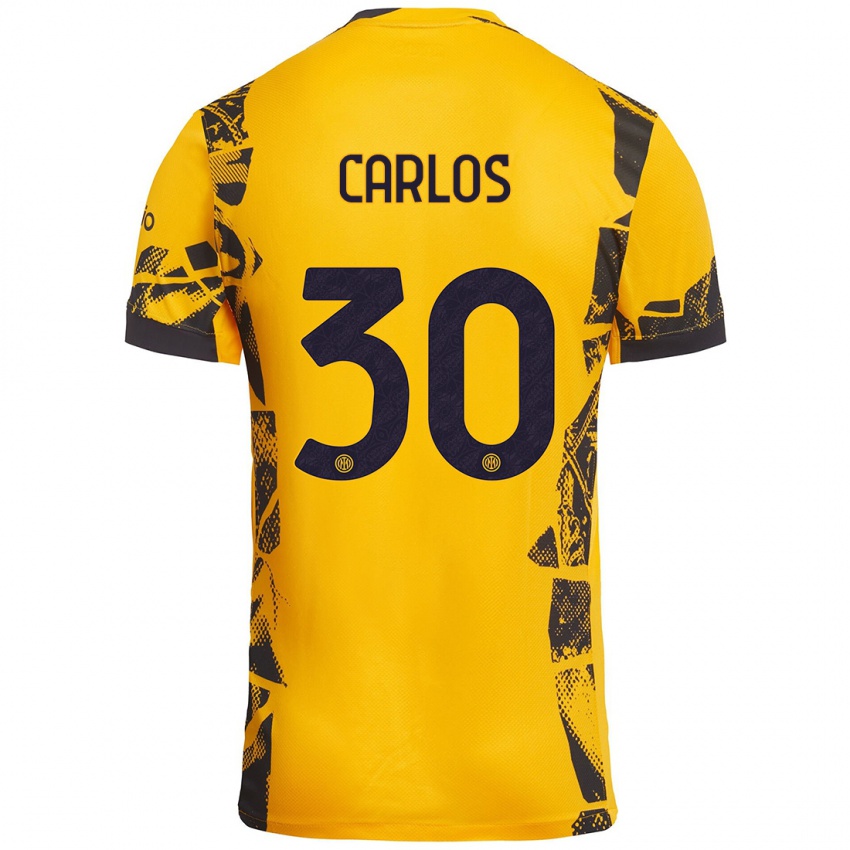 Női Carlos Augusto #30 Arany Fekete Harmadik Számú Jersey 2024/25 Mez Póló Ing