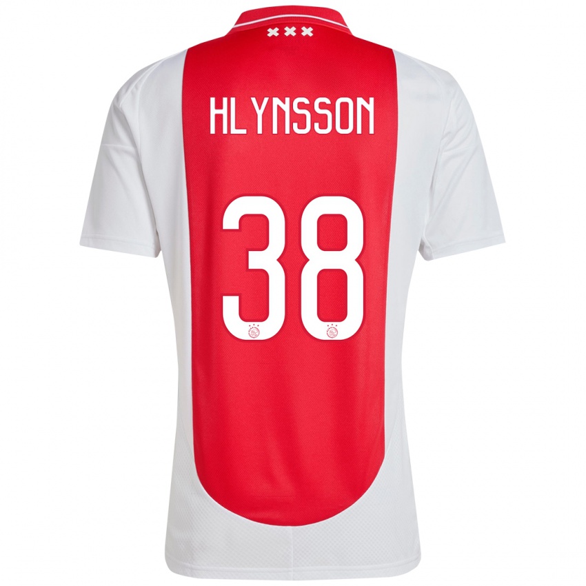 Gyermek Kristian Hlynsson #38 Piros Fehér Hazai Jersey 2024/25 Mez Póló Ing