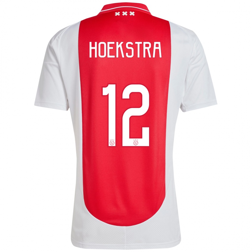 Gyermek Isabelle Hoekstra #12 Piros Fehér Hazai Jersey 2024/25 Mez Póló Ing