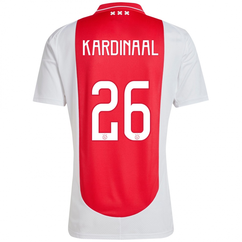 Gyermek Isa Kardinaal #26 Piros Fehér Hazai Jersey 2024/25 Mez Póló Ing