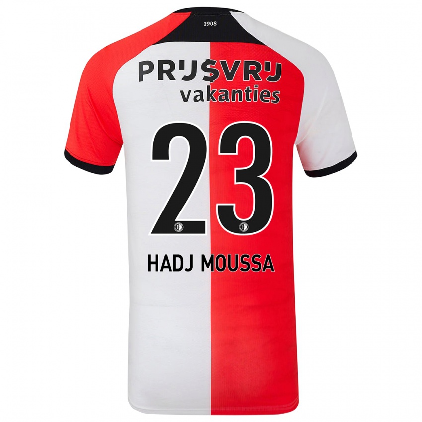 Gyermek Anis Hadj Moussa #23 Piros Fehér Hazai Jersey 2024/25 Mez Póló Ing