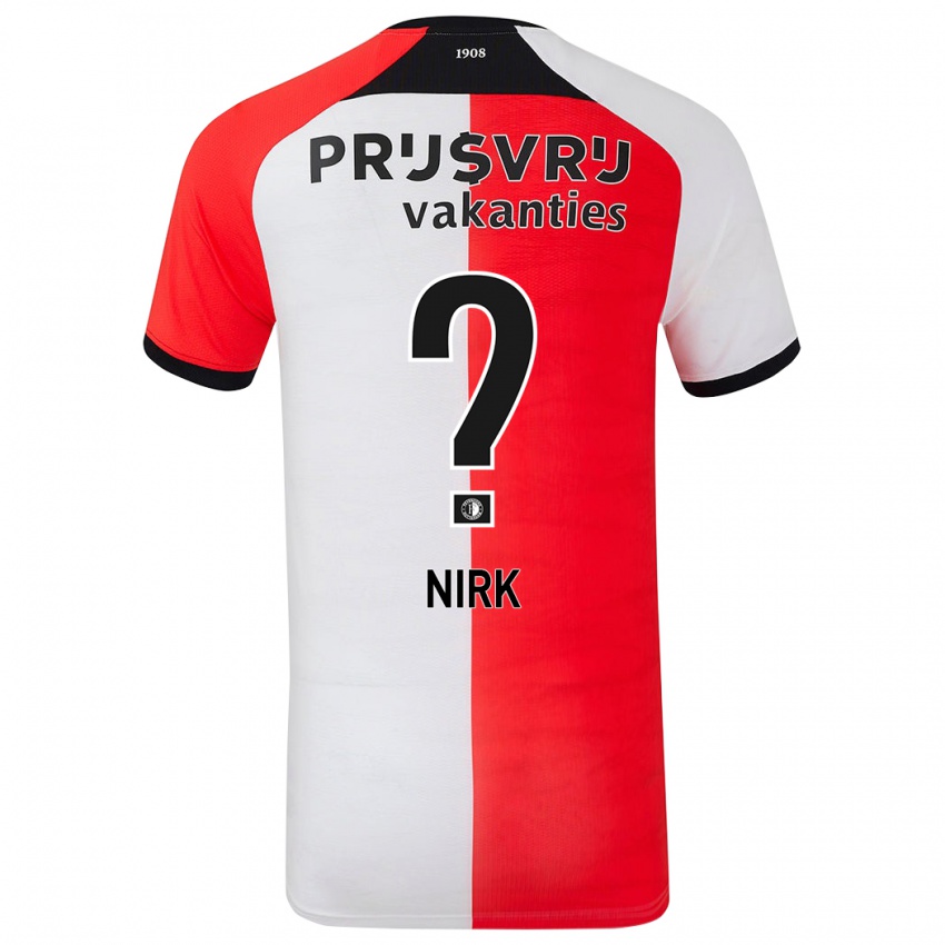 Gyermek Jeremiah Nirk #0 Piros Fehér Hazai Jersey 2024/25 Mez Póló Ing