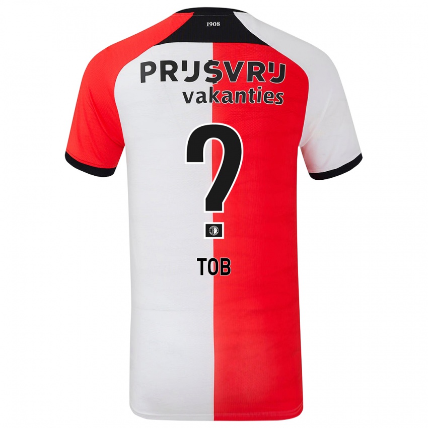 Gyermek Diecquincio Tob #0 Piros Fehér Hazai Jersey 2024/25 Mez Póló Ing