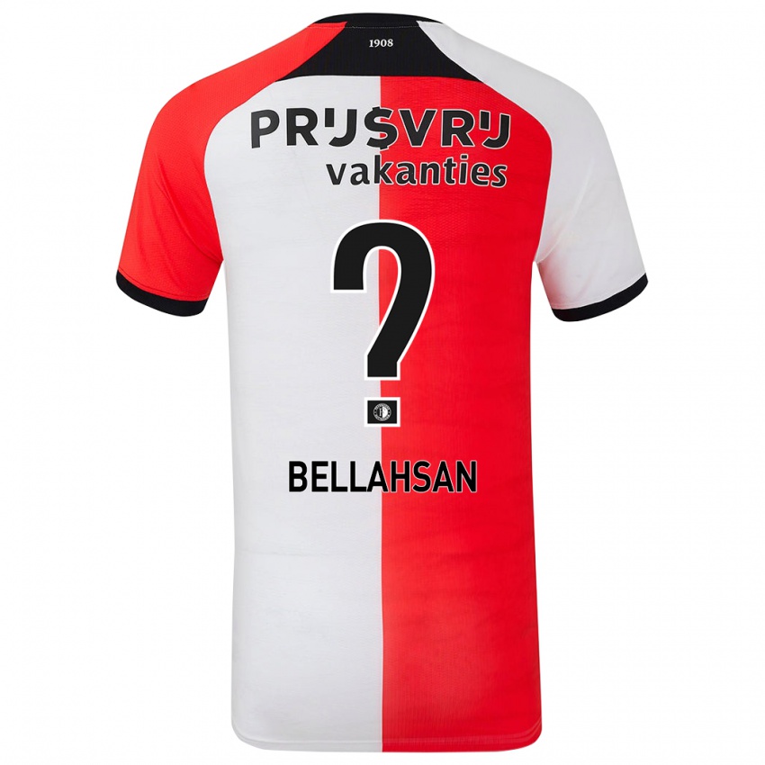 Gyermek Jawad Bellahsan #0 Piros Fehér Hazai Jersey 2024/25 Mez Póló Ing