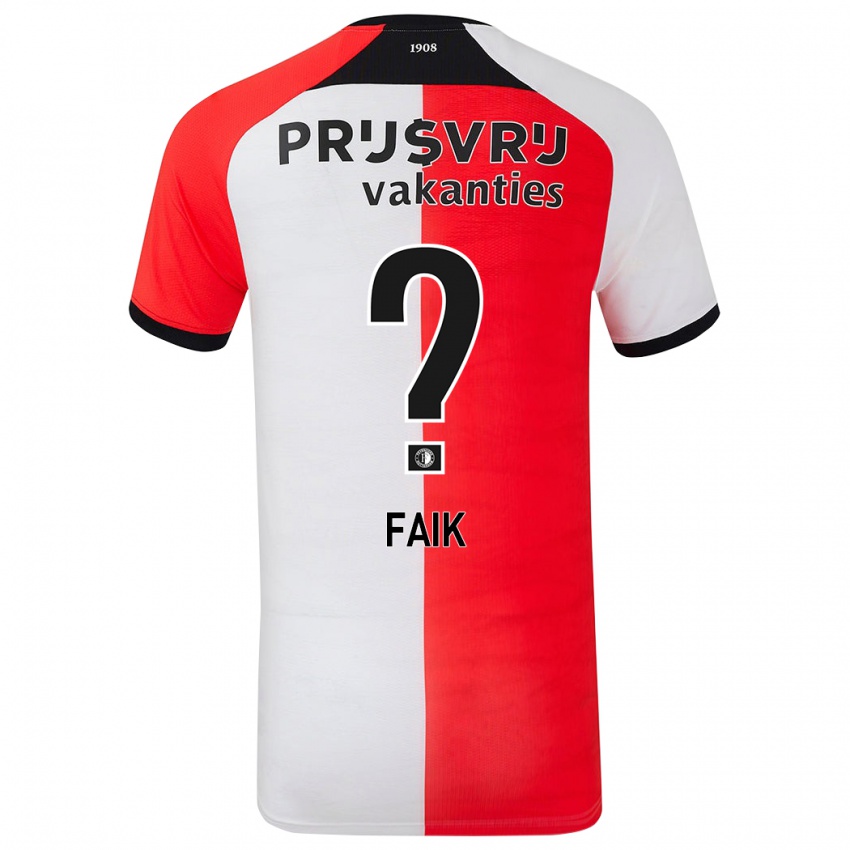 Gyermek Ibrahim Faik #0 Piros Fehér Hazai Jersey 2024/25 Mez Póló Ing