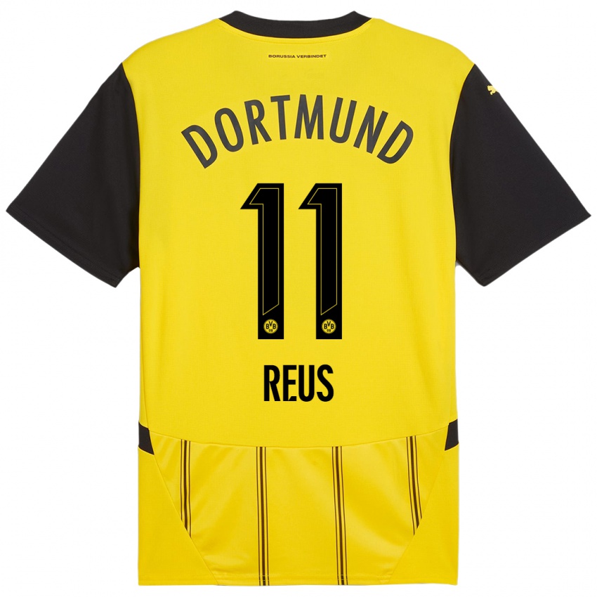 Gyermek Marco Reus #11 Sárga Fekete Hazai Jersey 2024/25 Mez Póló Ing