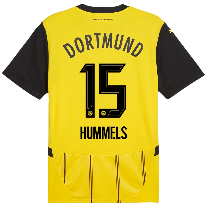 Gyermek Mats Hummels #15 Sárga Fekete Hazai Jersey 2024/25 Mez Póló Ing