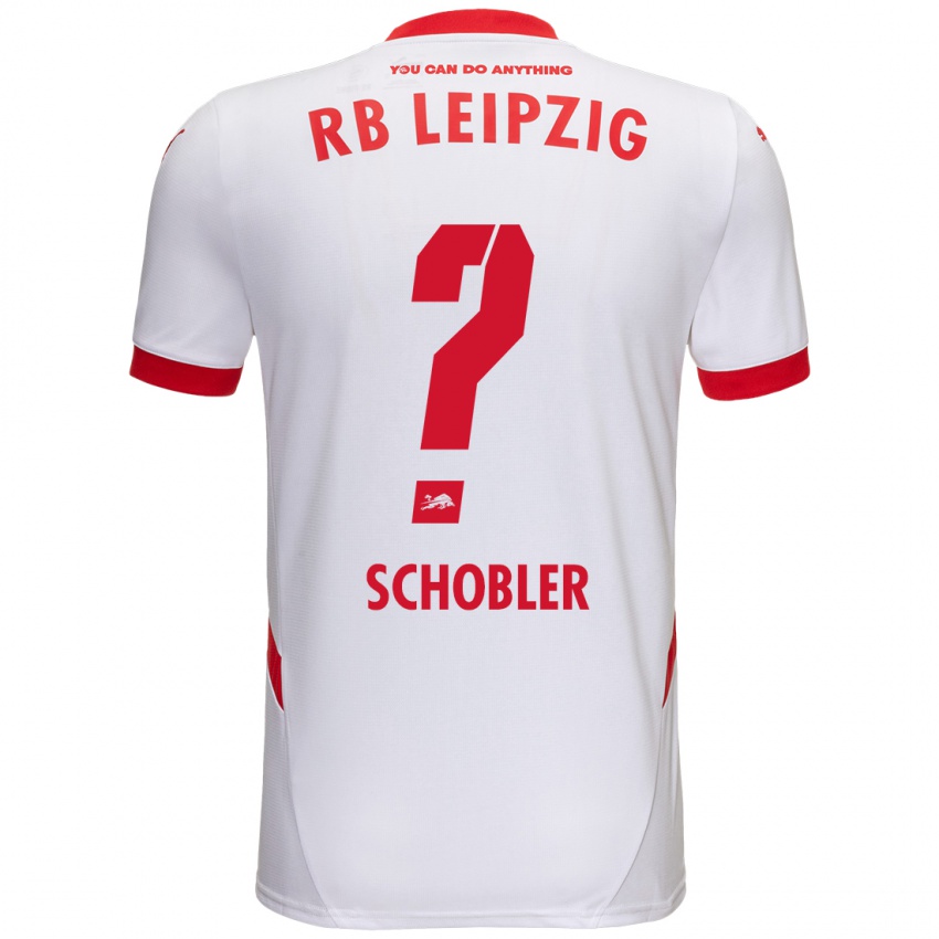 Gyermek Laurin Schößler #0 Fehér Piros Hazai Jersey 2024/25 Mez Póló Ing