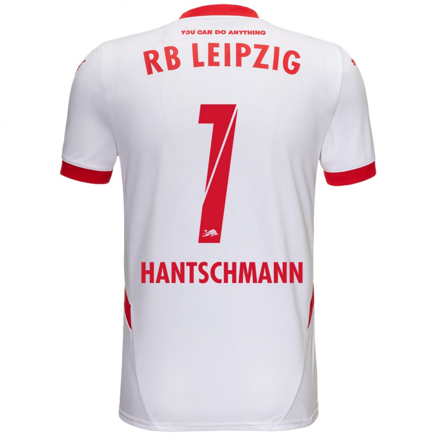 Gyermek Franz Hantschmann #1 Fehér Piros Hazai Jersey 2024/25 Mez Póló Ing