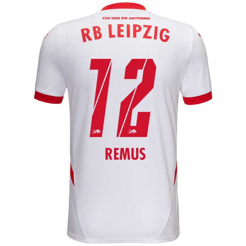 Gyermek Niklas Remus #12 Fehér Piros Hazai Jersey 2024/25 Mez Póló Ing