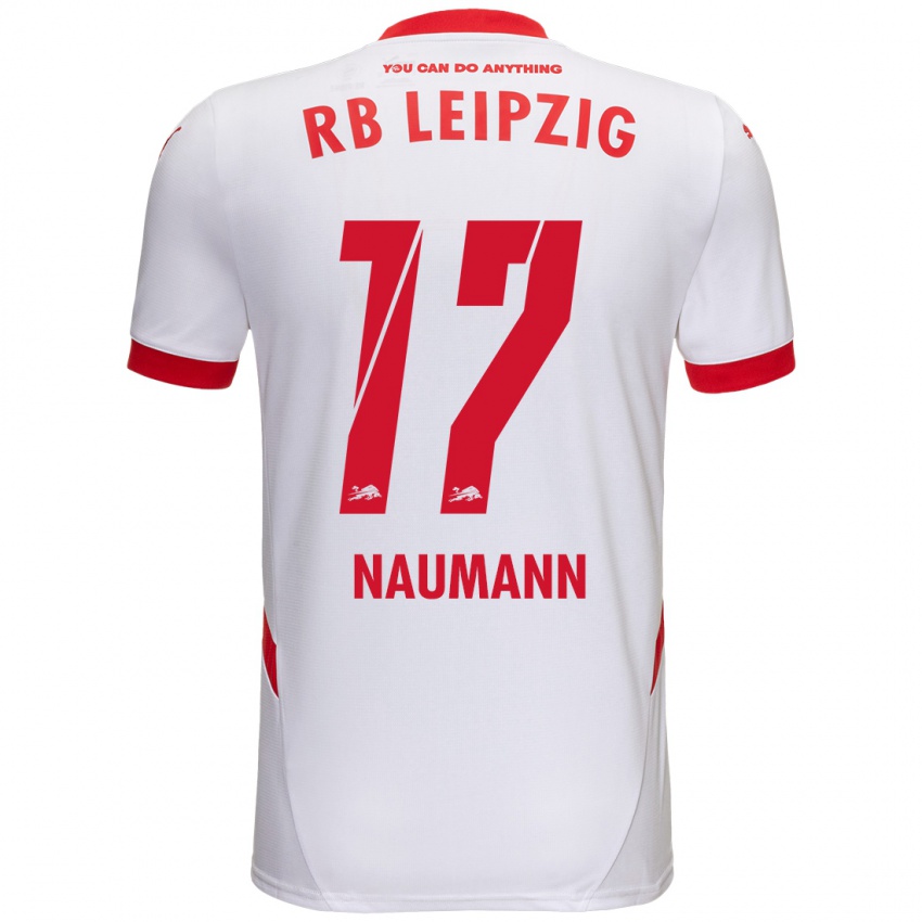 Gyermek Carlos Naumann #17 Fehér Piros Hazai Jersey 2024/25 Mez Póló Ing