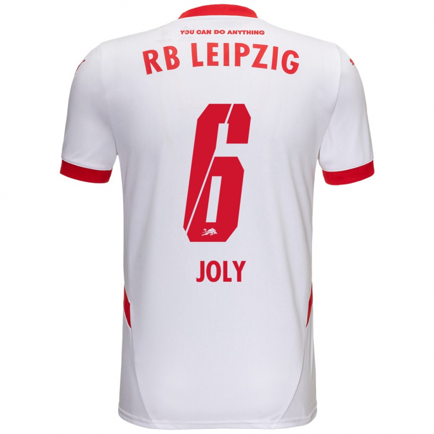 Gyermek Lou-Ann Joly #6 Fehér Piros Hazai Jersey 2024/25 Mez Póló Ing