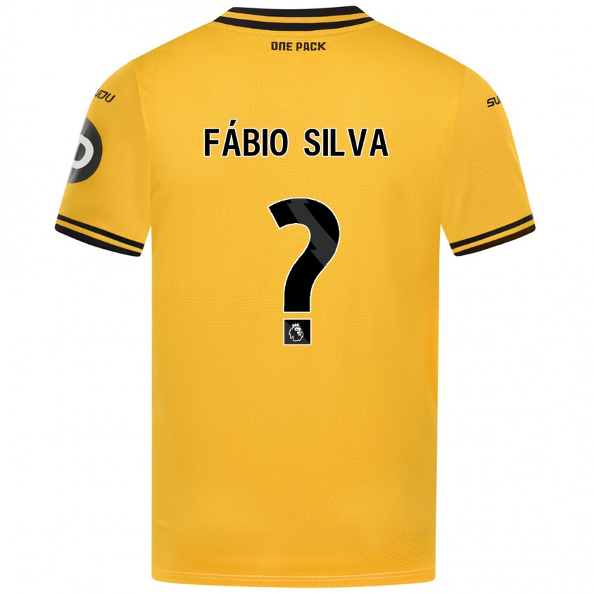 Gyermek Fabio Silva #0 Sárga Hazai Jersey 2024/25 Mez Póló Ing