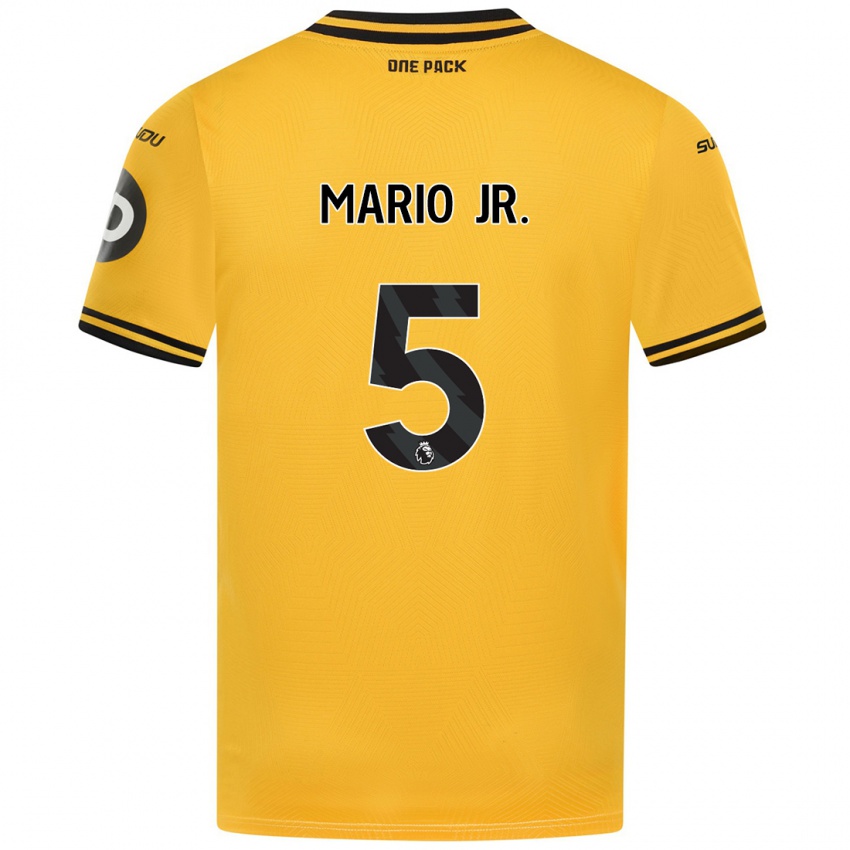 Gyermek Mario Lemina #5 Sárga Hazai Jersey 2024/25 Mez Póló Ing