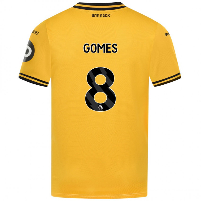 Gyermek Joao Gomes #8 Sárga Hazai Jersey 2024/25 Mez Póló Ing