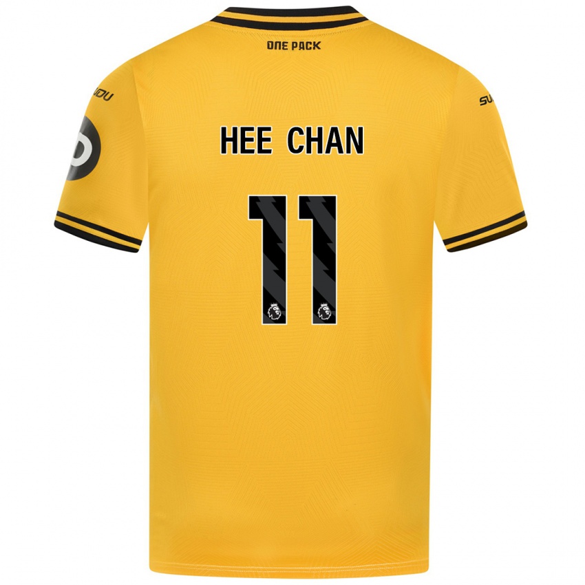 Gyermek Hee-Chan Hwang #11 Sárga Hazai Jersey 2024/25 Mez Póló Ing