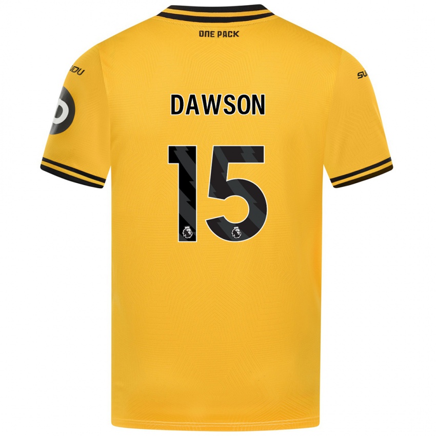 Gyermek Craig Dawson #15 Sárga Hazai Jersey 2024/25 Mez Póló Ing