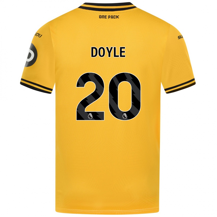 Gyermek Tommy Doyle #20 Sárga Hazai Jersey 2024/25 Mez Póló Ing