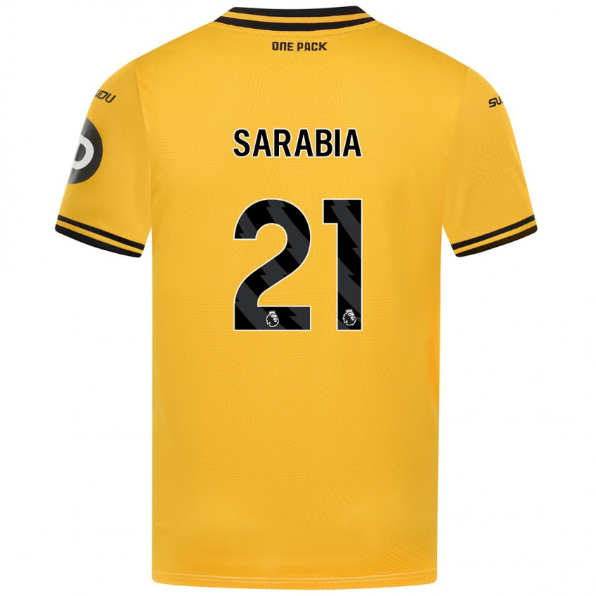 Gyermek Pablo Sarabia #21 Sárga Hazai Jersey 2024/25 Mez Póló Ing