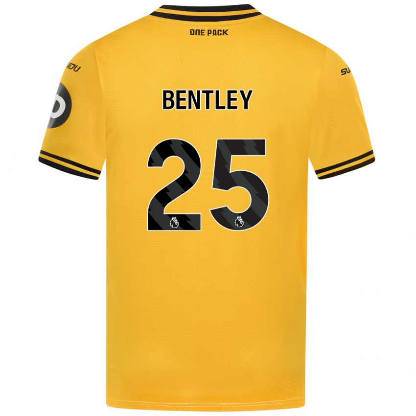 Gyermek Daniel Bentley #25 Sárga Hazai Jersey 2024/25 Mez Póló Ing