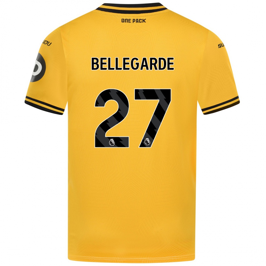 Gyermek Jean-Ricner Bellegarde #27 Sárga Hazai Jersey 2024/25 Mez Póló Ing