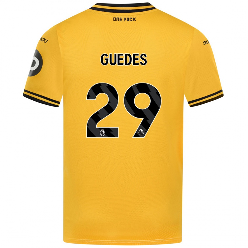 Gyermek Goncalo Guedes #29 Sárga Hazai Jersey 2024/25 Mez Póló Ing