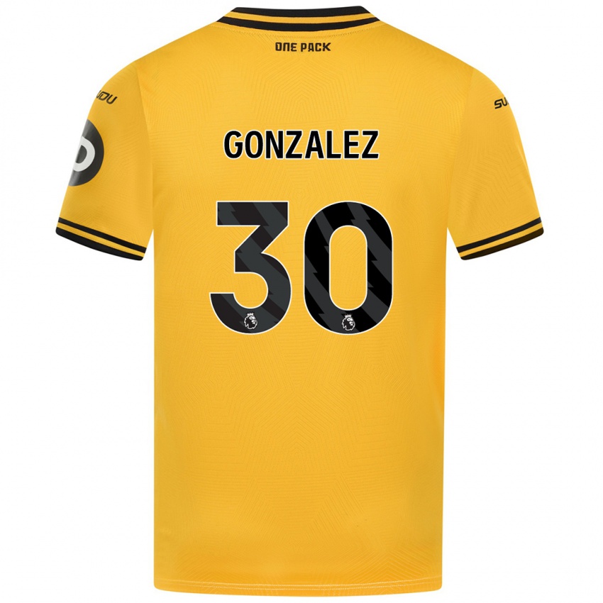 Gyermek Enso González #30 Sárga Hazai Jersey 2024/25 Mez Póló Ing