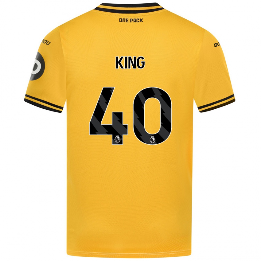 Gyermek Tom King #40 Sárga Hazai Jersey 2024/25 Mez Póló Ing