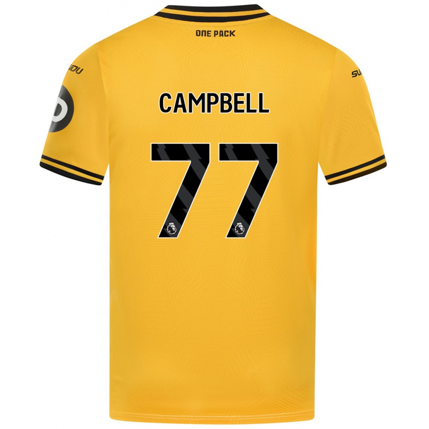 Gyermek Chem Campbell #77 Sárga Hazai Jersey 2024/25 Mez Póló Ing