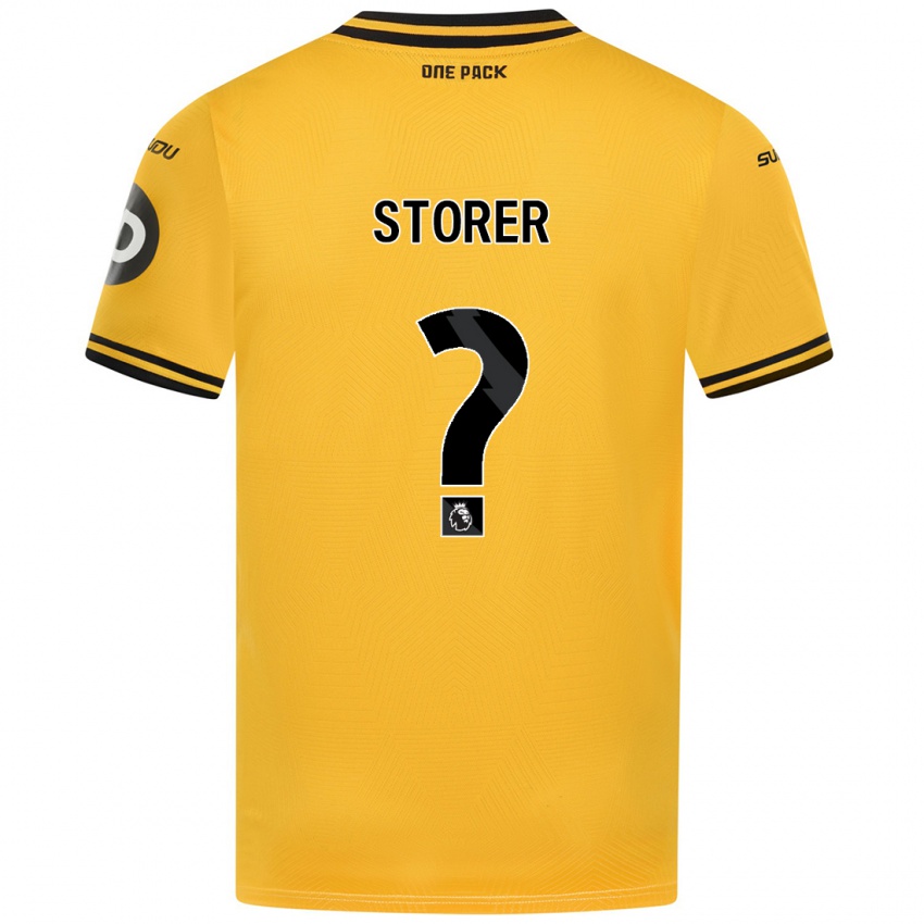 Gyermek James Storer #0 Sárga Hazai Jersey 2024/25 Mez Póló Ing