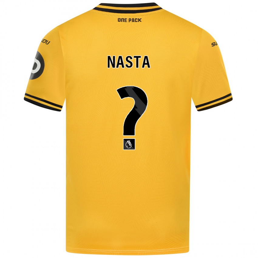 Gyermek Arthur Nasta #0 Sárga Hazai Jersey 2024/25 Mez Póló Ing