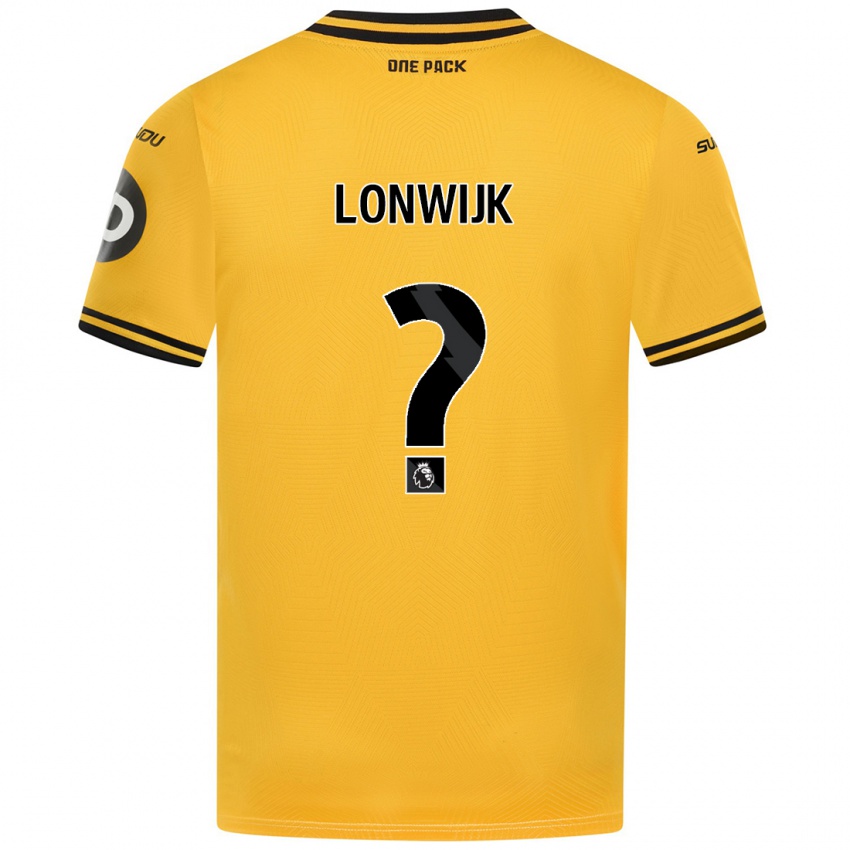 Gyermek Nigel Lonwijk #0 Sárga Hazai Jersey 2024/25 Mez Póló Ing